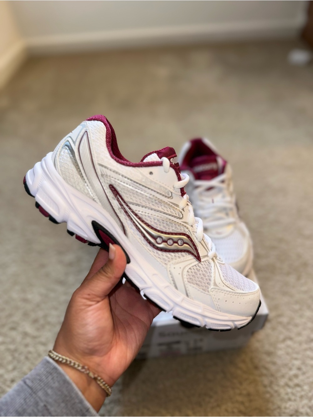 Saucony Ride Millennium “White/Beet”